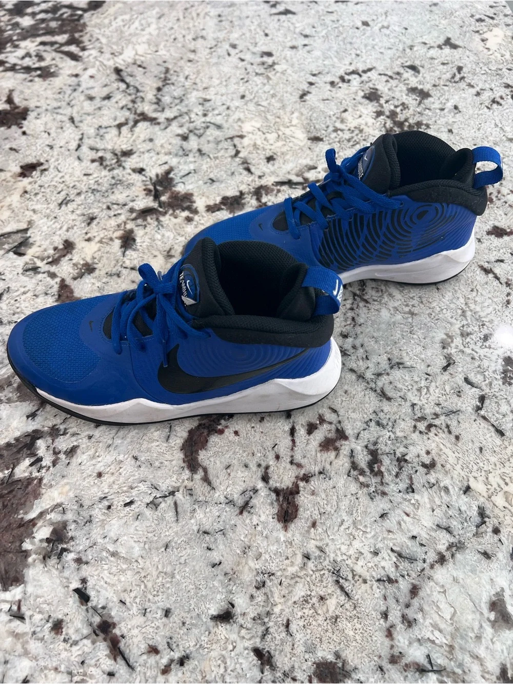 Nike Kids Royal Blue and Black High-Top Sneakers